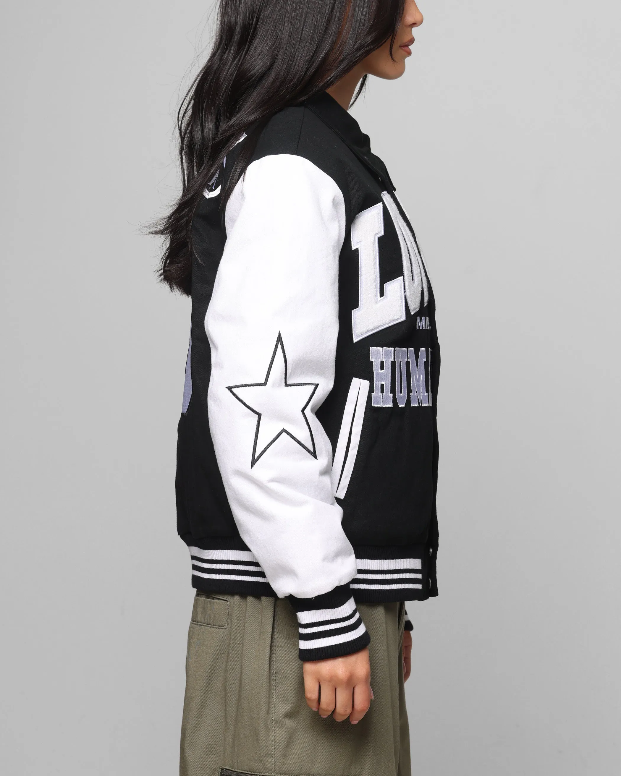 Loiter Vice City Varsity Jacket Black/White