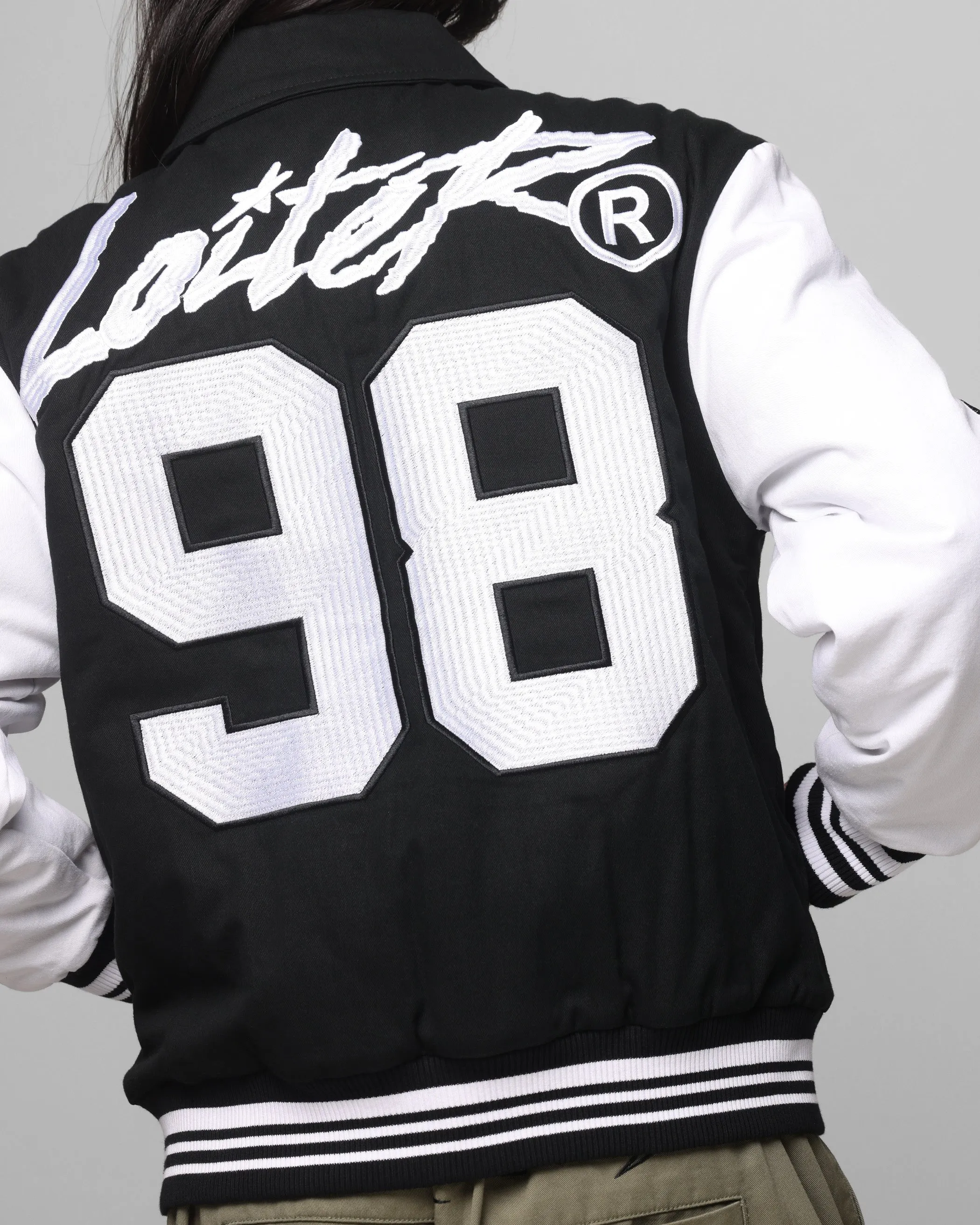 Loiter Vice City Varsity Jacket Black/White