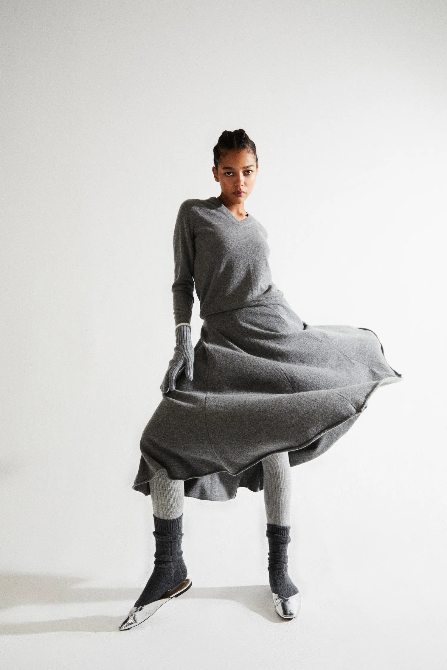 Long Flare Skirt
