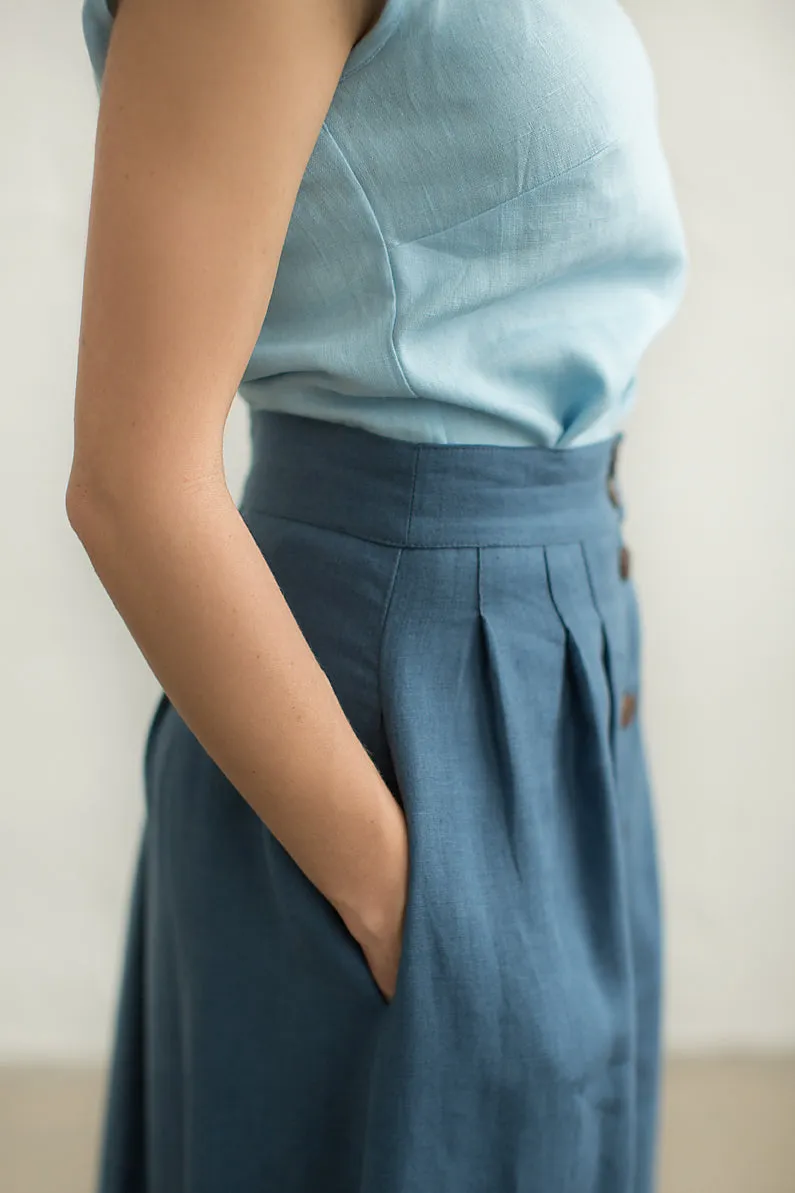 Long Linen Skirt