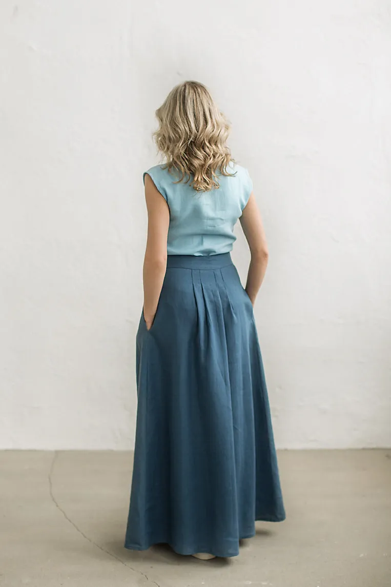 Long Linen Skirt
