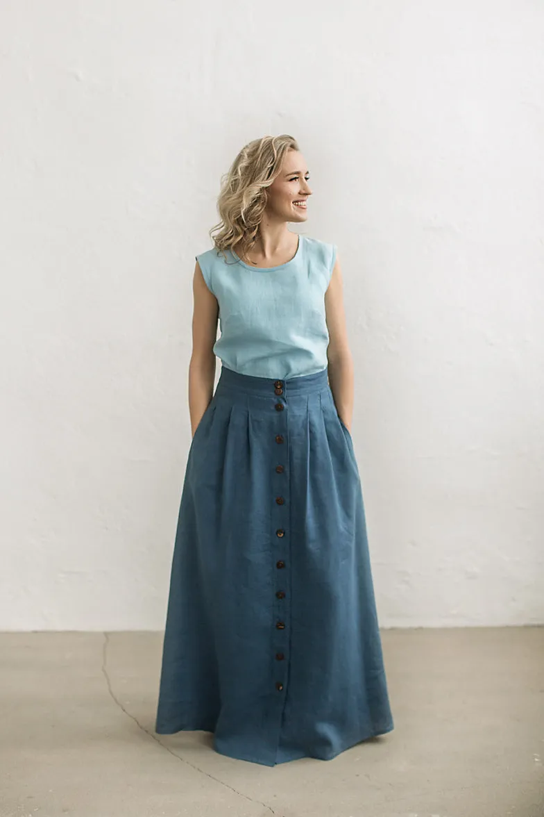 Long Linen Skirt