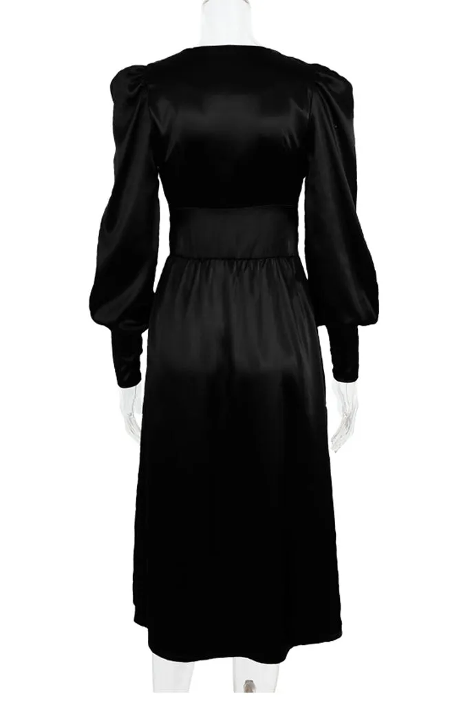 Long Sleeve Empire Waist Fit&Flare Dress