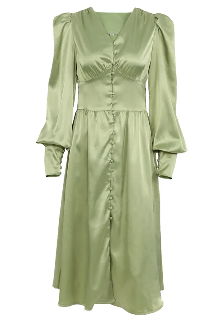 Long Sleeve Empire Waist Fit&Flare Dress