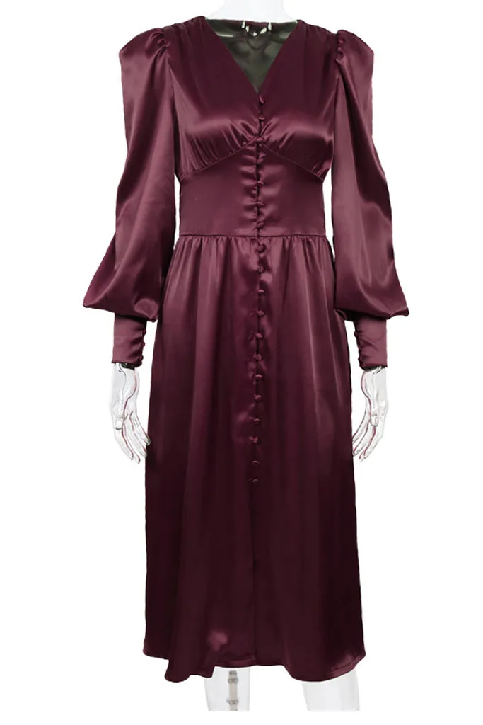 Long Sleeve Empire Waist Fit&Flare Dress