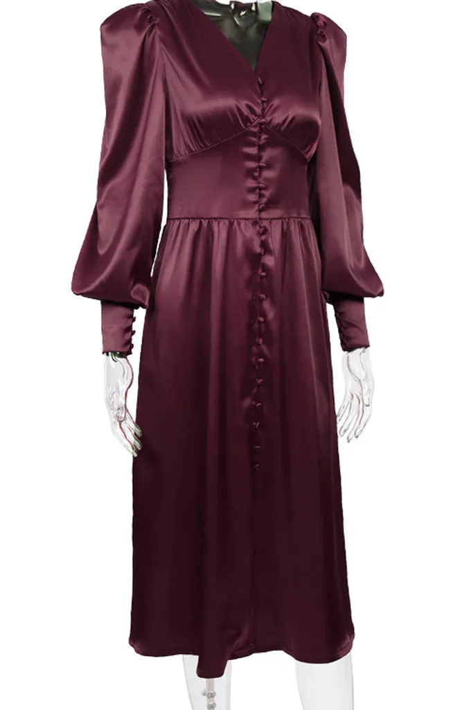 Long Sleeve Empire Waist Fit&Flare Dress