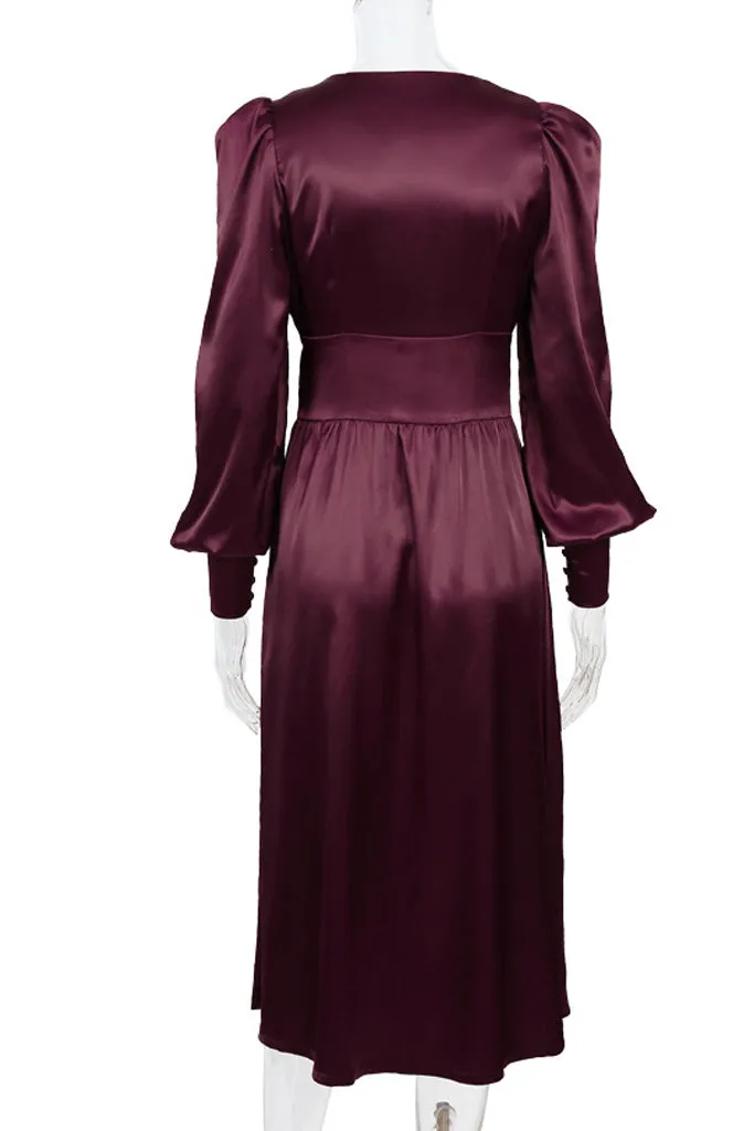 Long Sleeve Empire Waist Fit&Flare Dress