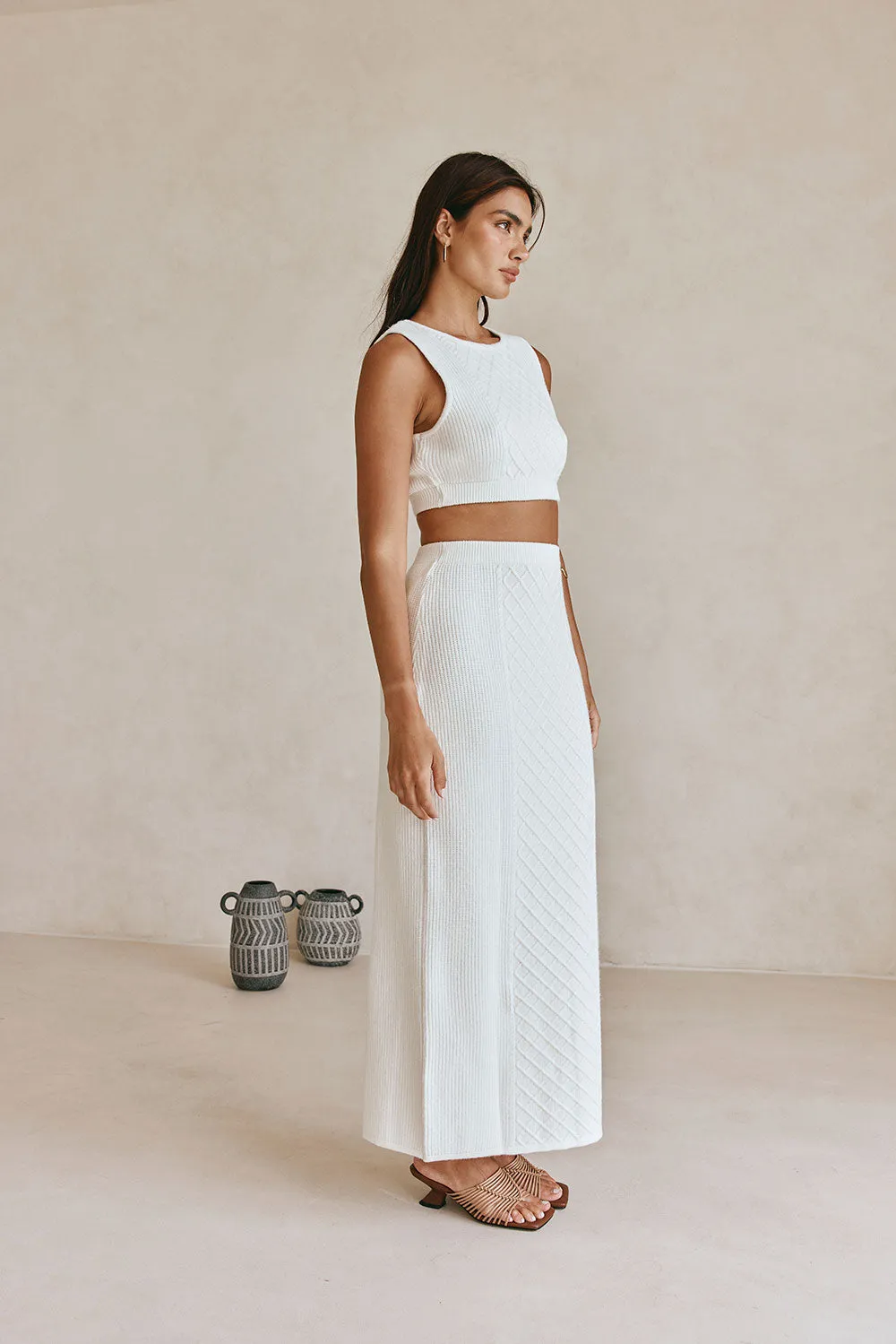 Lotus Skirt - Cable Knit