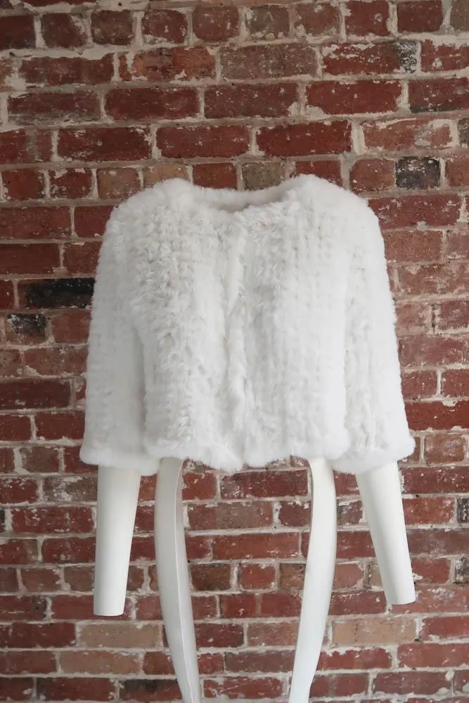 Macie Faux 3/4 Jacket in Snow