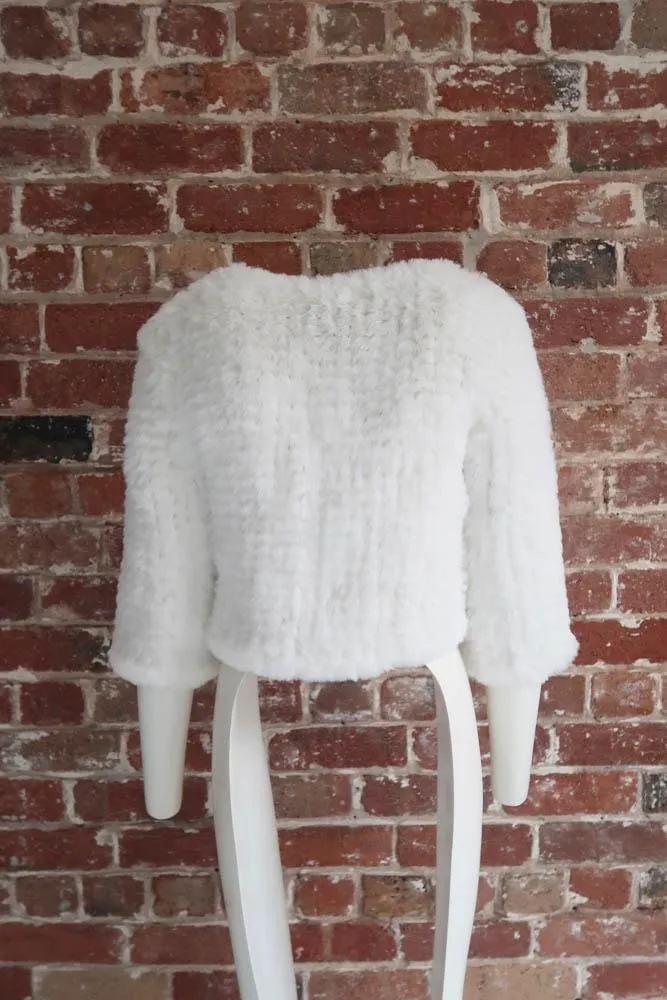 Macie Faux 3/4 Jacket in Snow