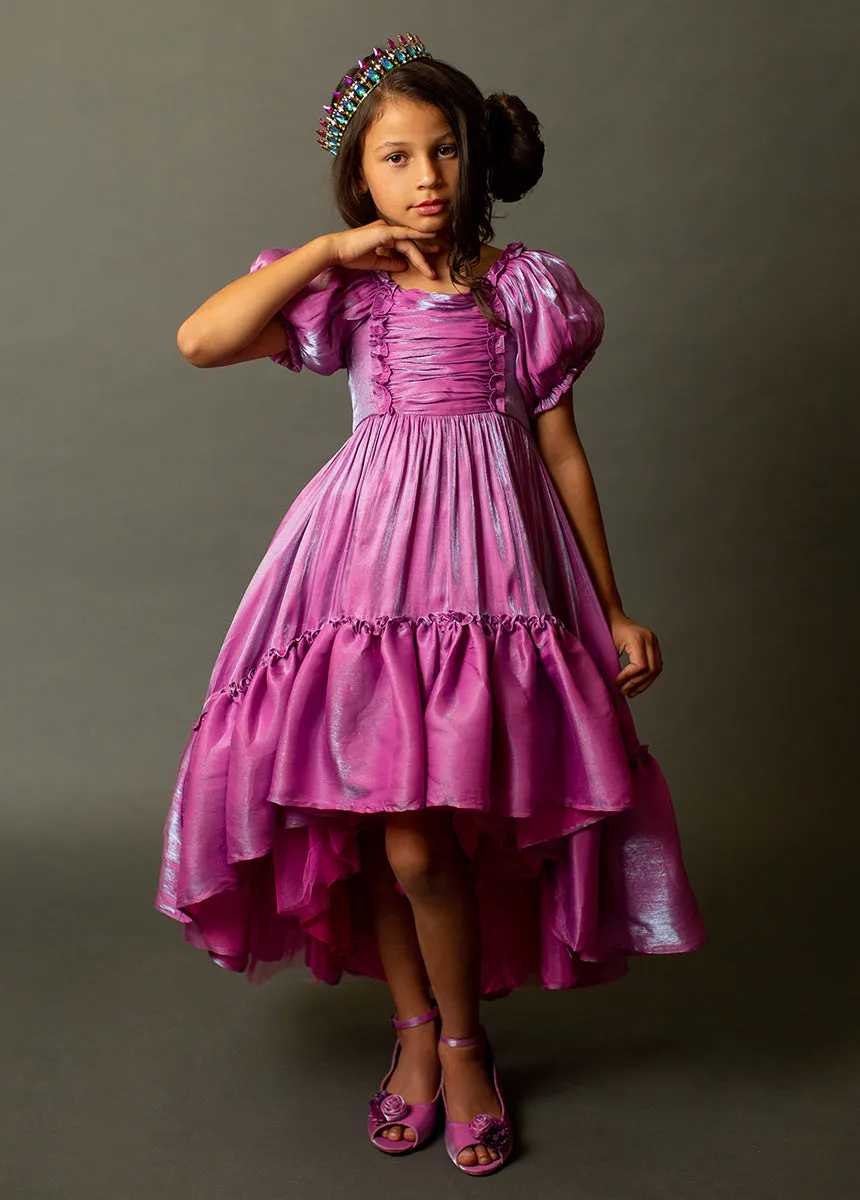 Mathilda Petticoat Dress in Fuchsia Iridescent