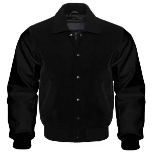 Men's All-Black Varsity Jacket