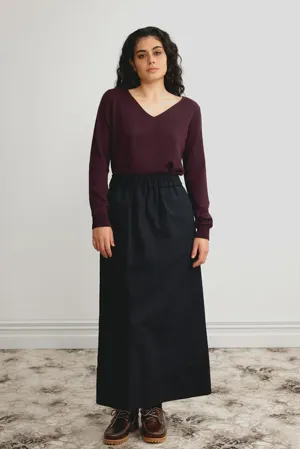 MERINO V NECK SLOUCHY