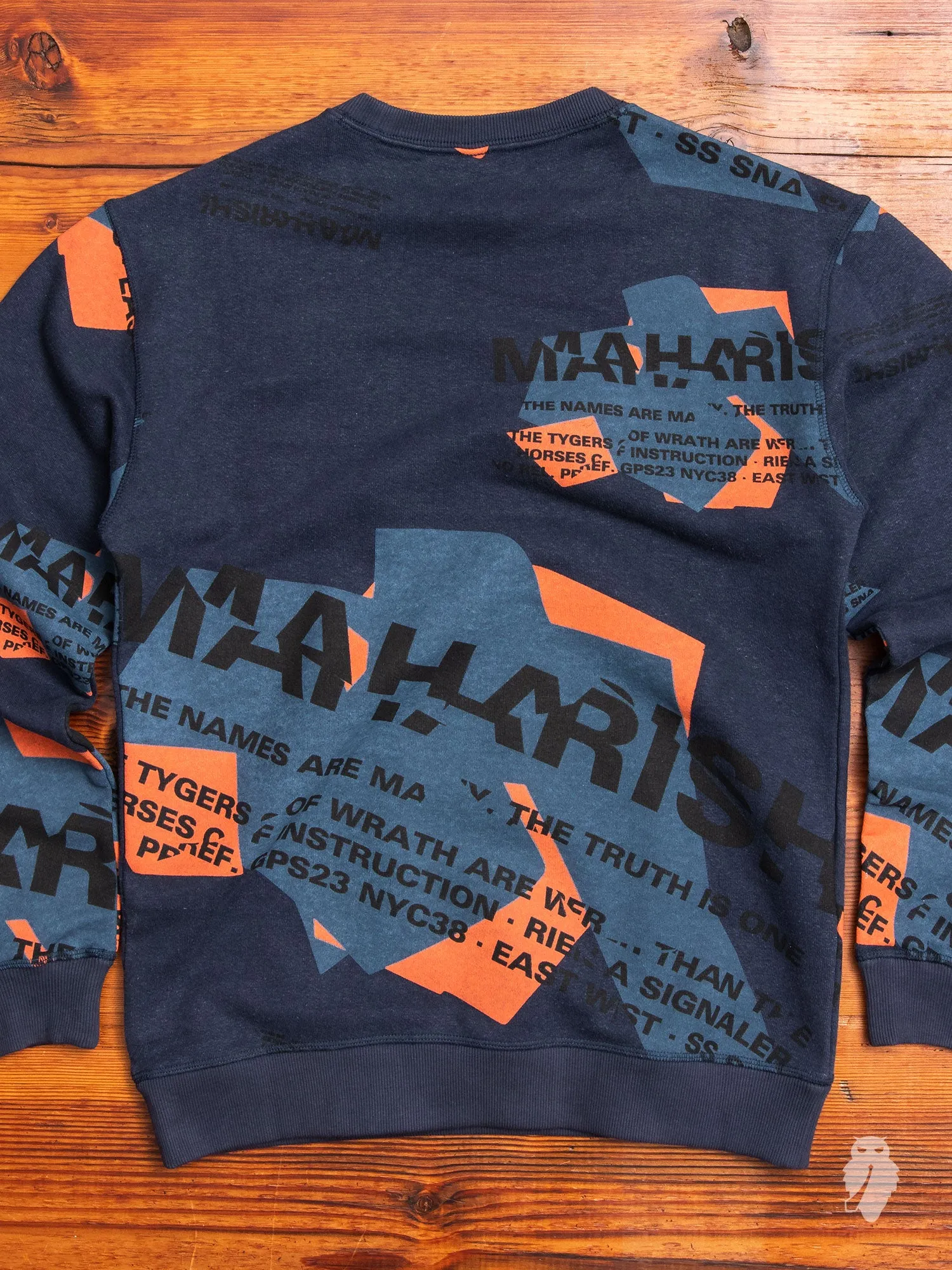 MILTYPE Shattered Crewneck Sweater in Navy
