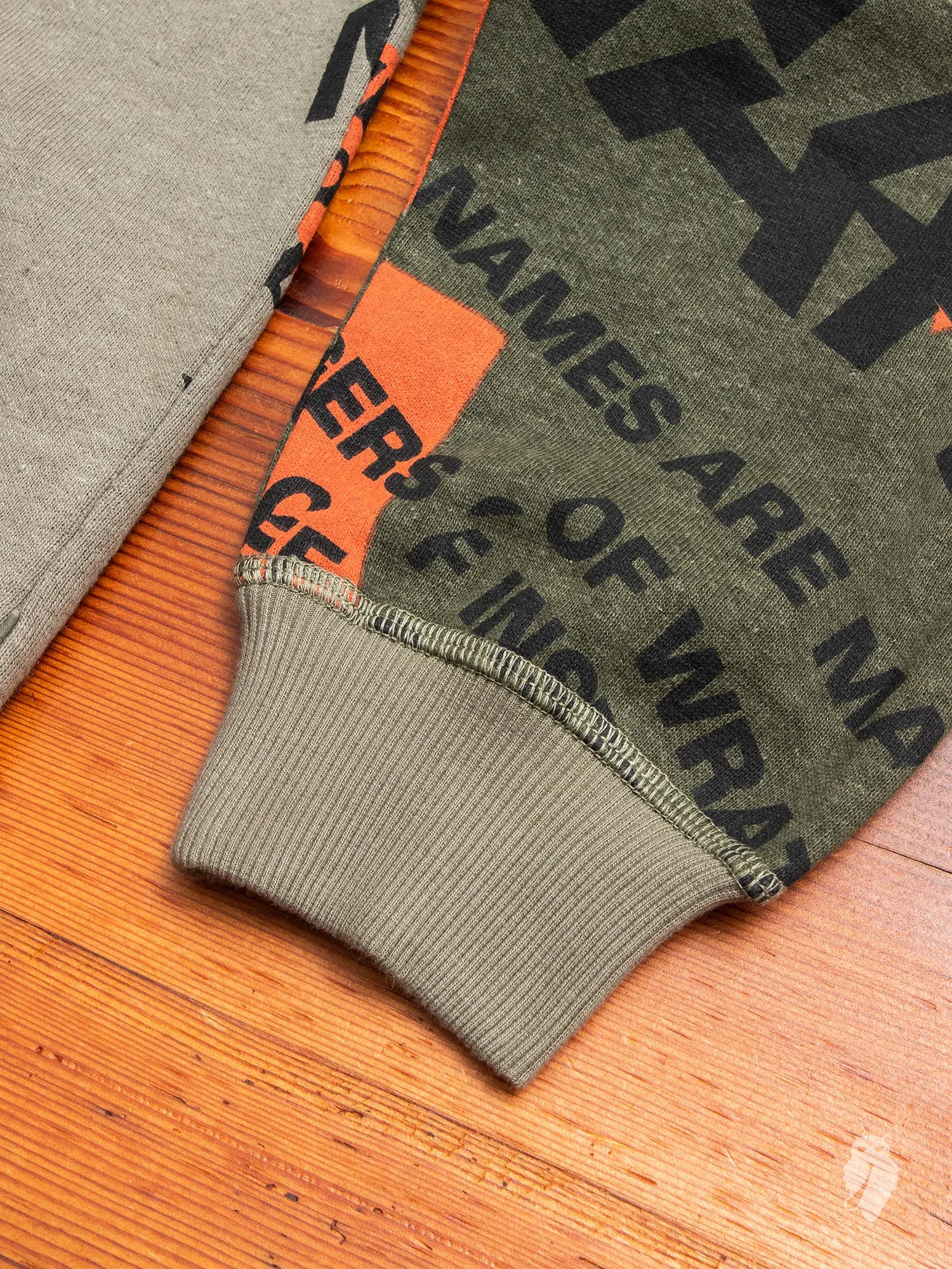 MILTYPE Shattered Crewneck Sweater in Olive