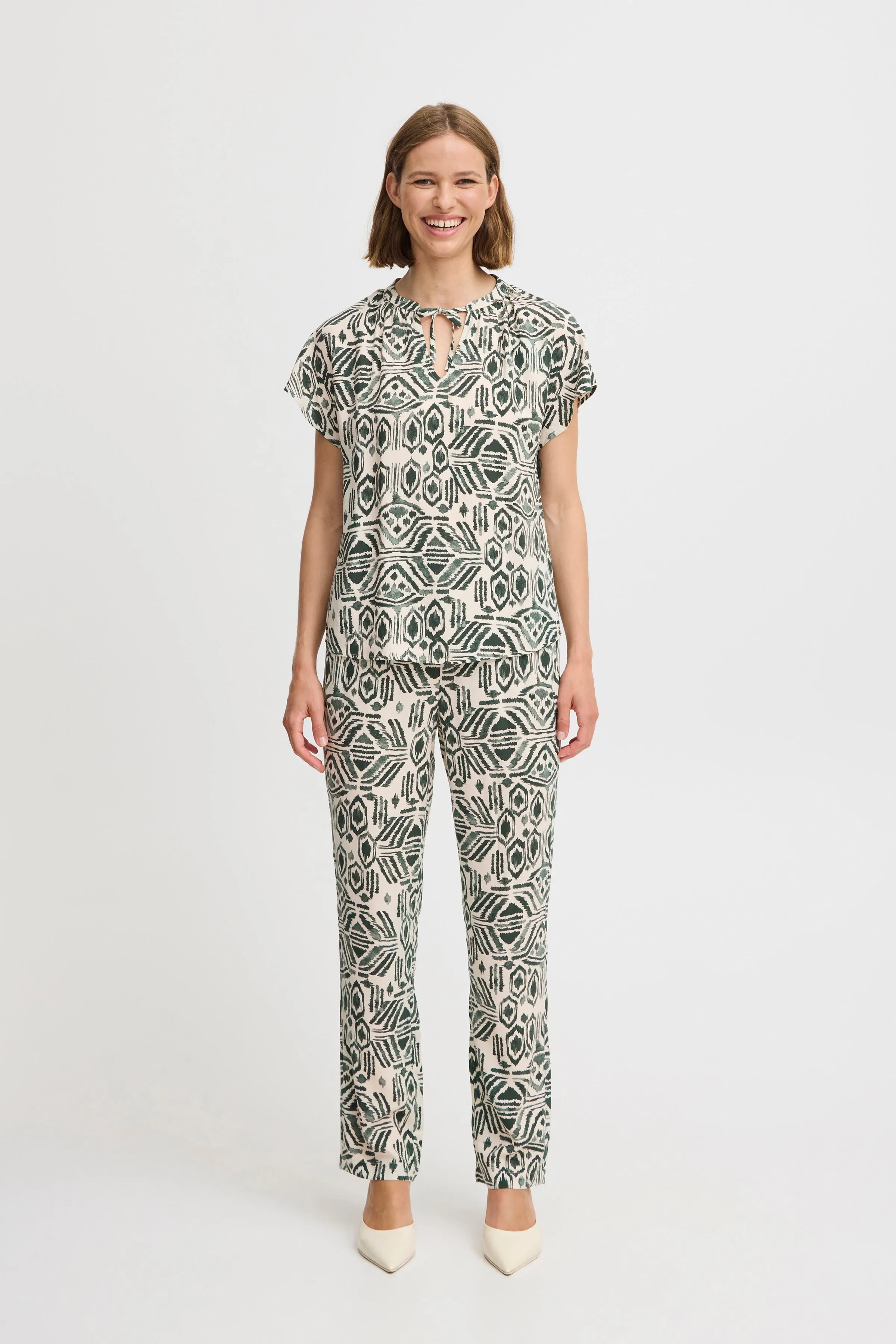 Mjoelle V Neck Top  | Ethnic Sea Spray