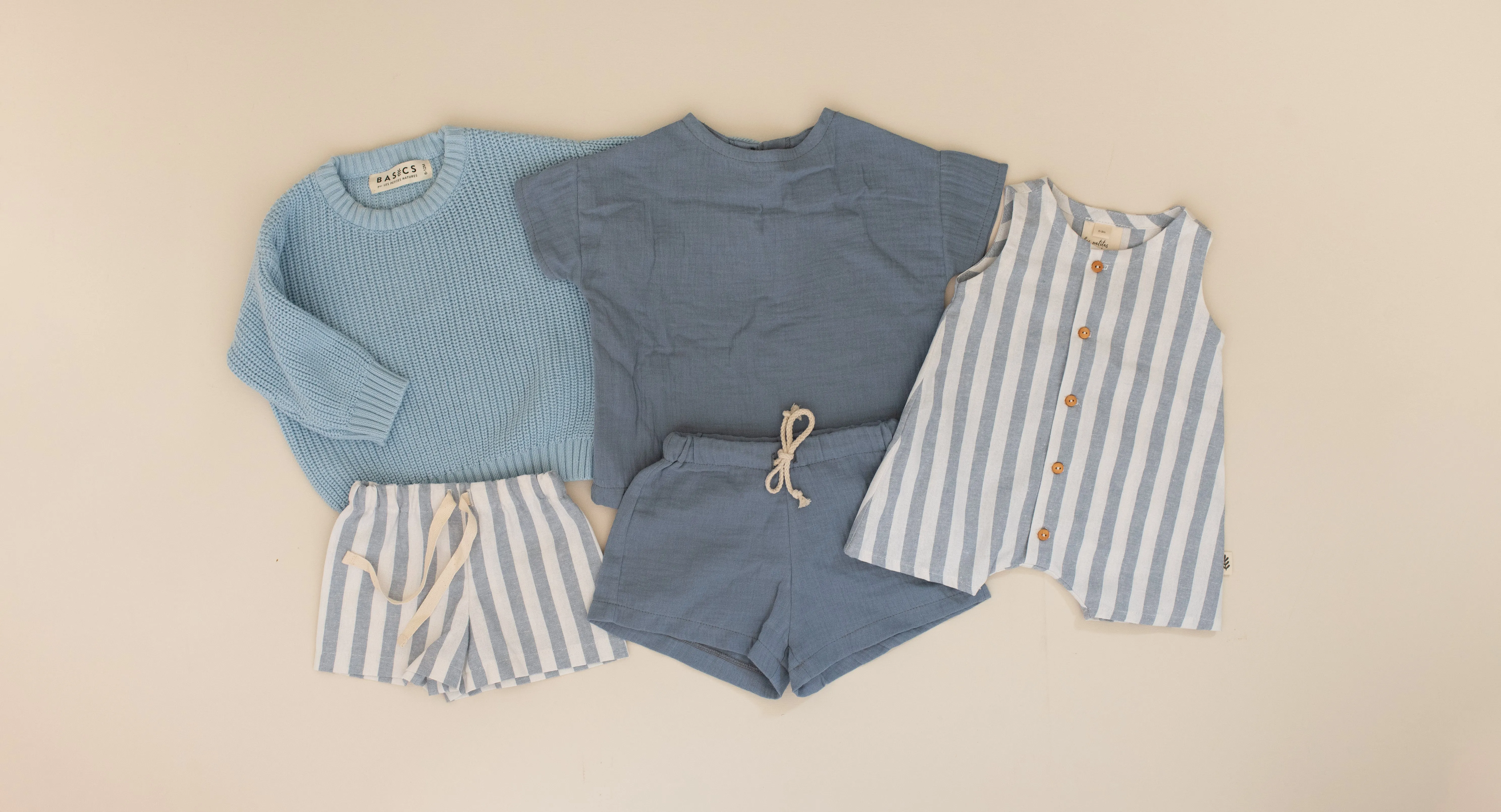 Muslin Shorts - Vista Blue