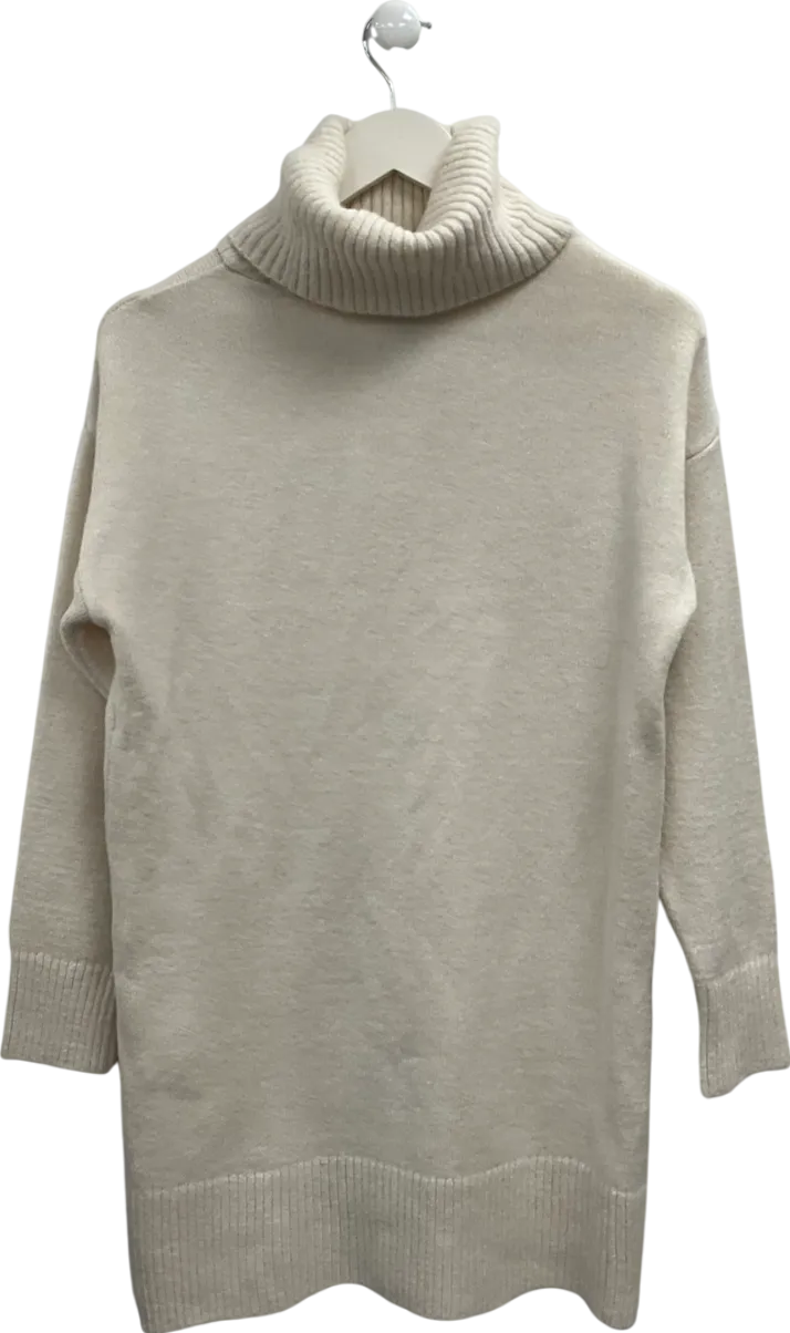 New Look Cream Slouchy Roll Neck Jumper UK S