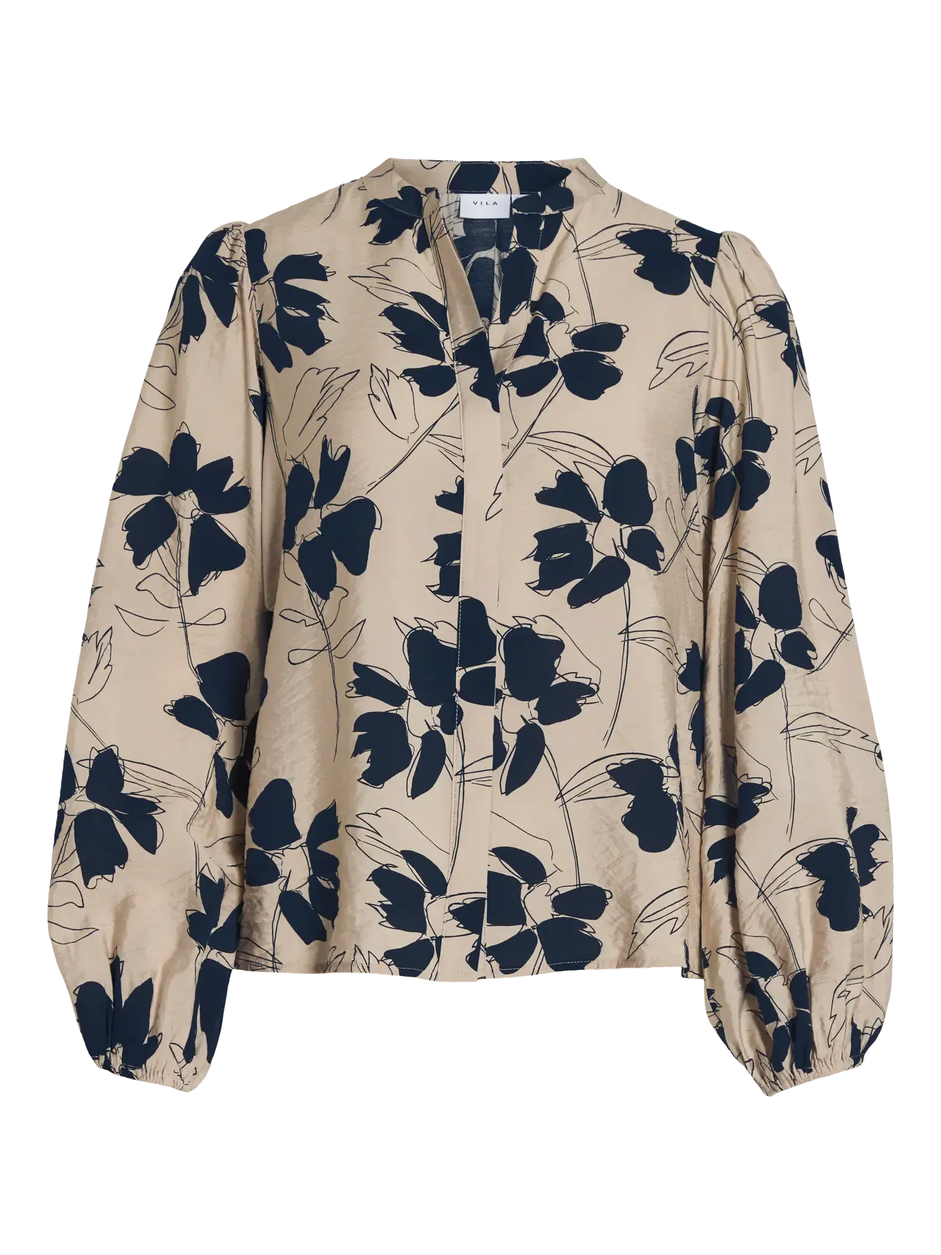 Nicsa Long Sleeve Top | Feather Grey Navy