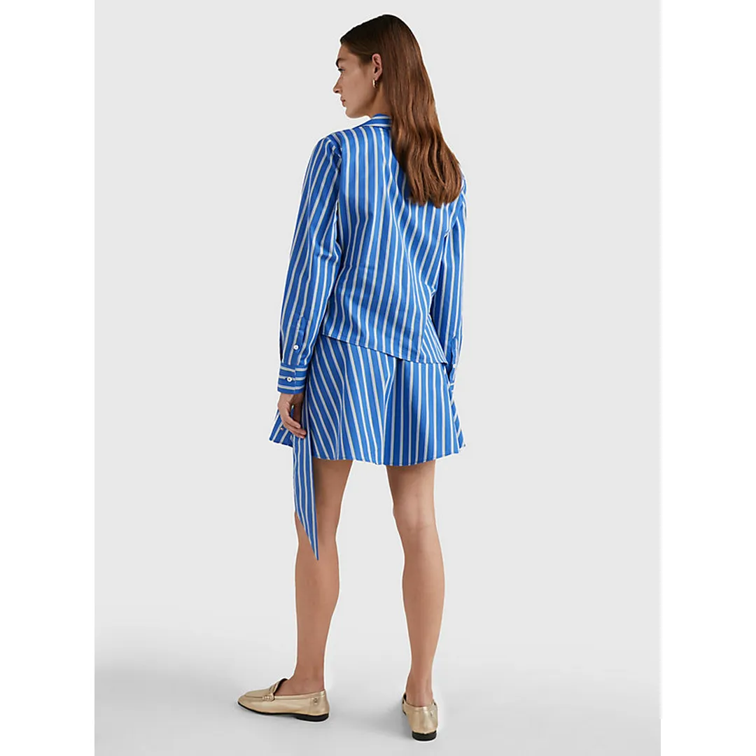 O Stripe Wrap Top Ls