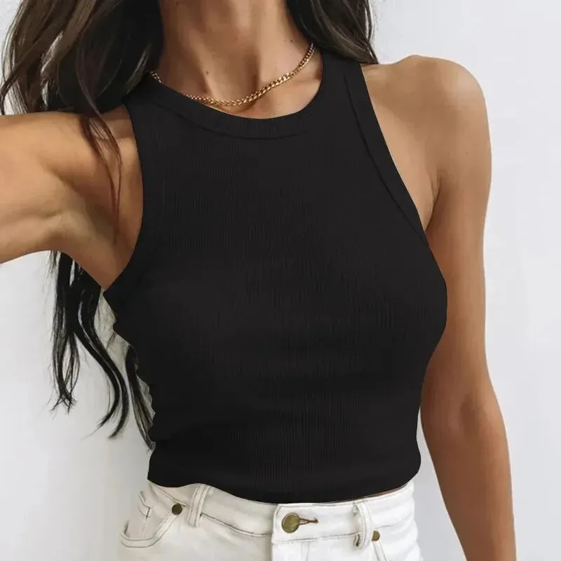 Obsidian Phoenix Off-Shoulder Ribbed Tank Top