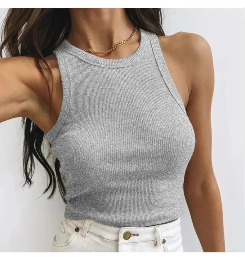 Obsidian Phoenix Off-Shoulder Ribbed Tank Top