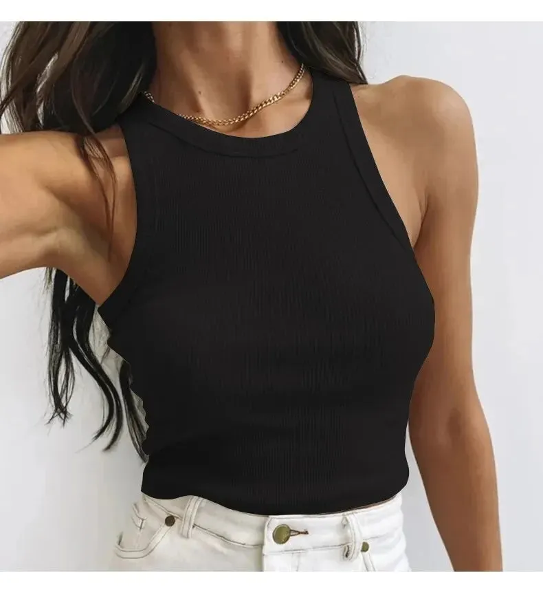 Obsidian Phoenix Off-Shoulder Ribbed Tank Top