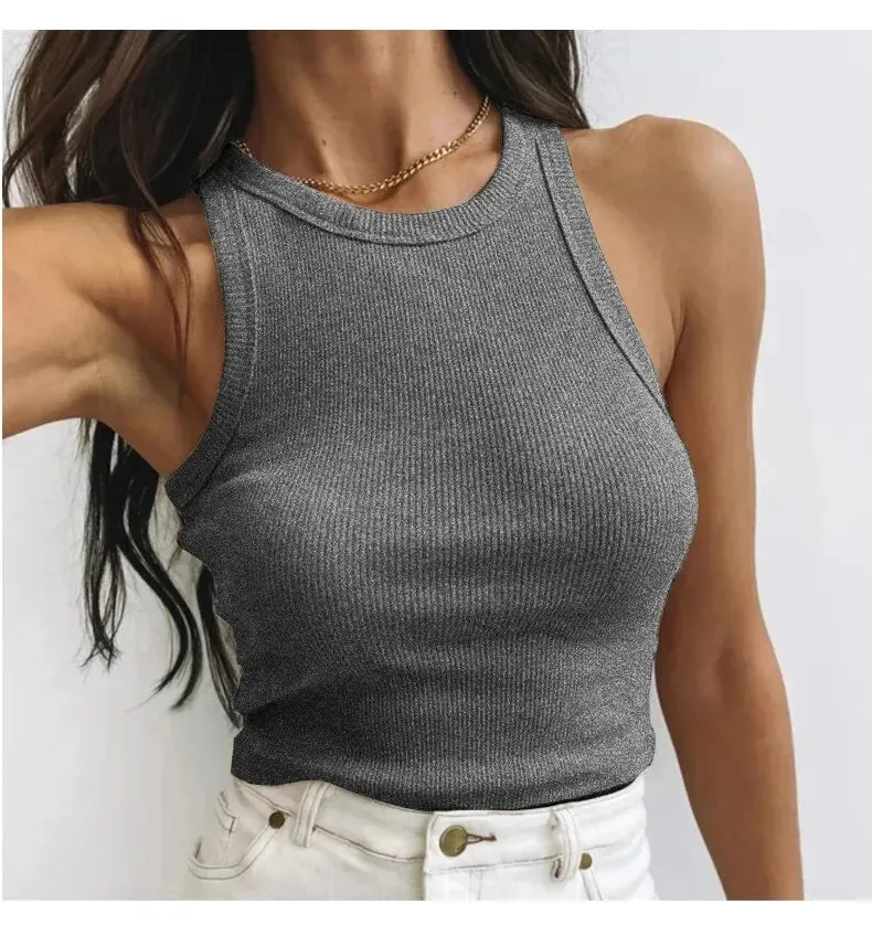 Obsidian Phoenix Off-Shoulder Ribbed Tank Top