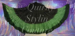 Ombre Green Black Renaissance steampunk gothic cotton boho Maxi Long Skirt -Size 10-22 - Plus size