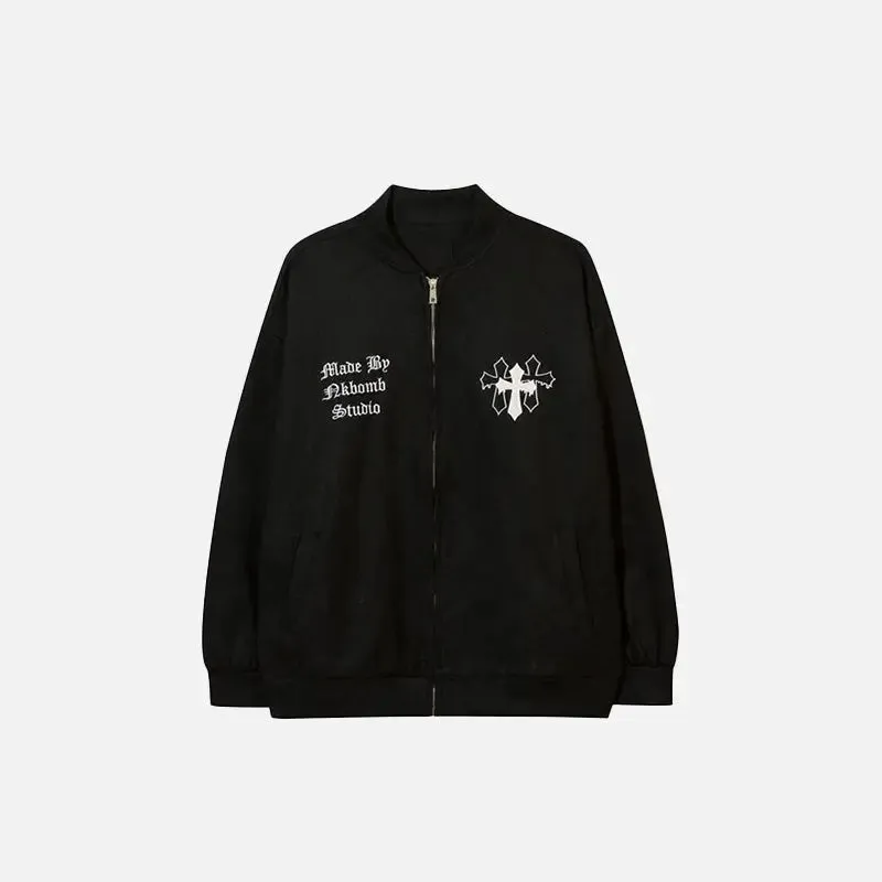 Original Y2K Varsity Style Jacket in High Quality Acrylic