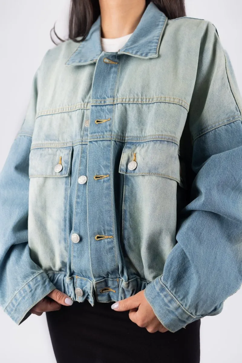 OVERSIZED DENIM JACKET (BLUE)