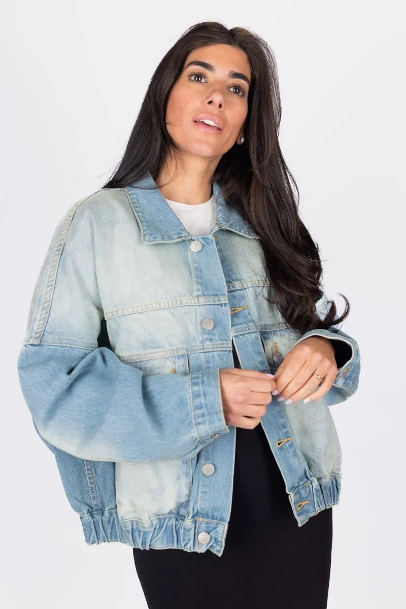 OVERSIZED DENIM JACKET (BLUE)