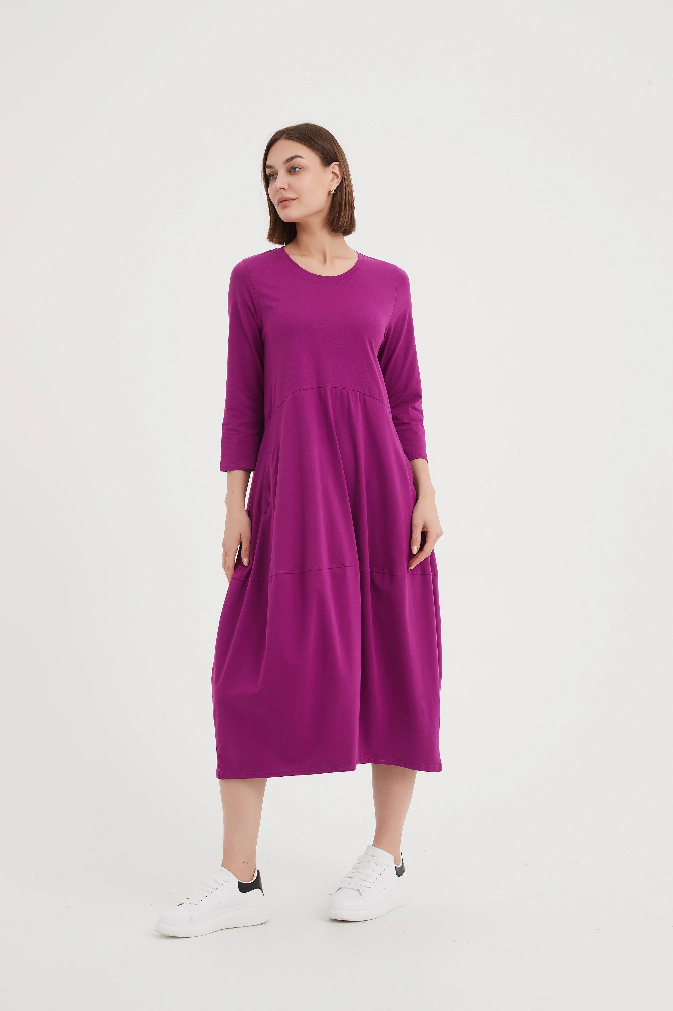Ovoid Dress Fushia
