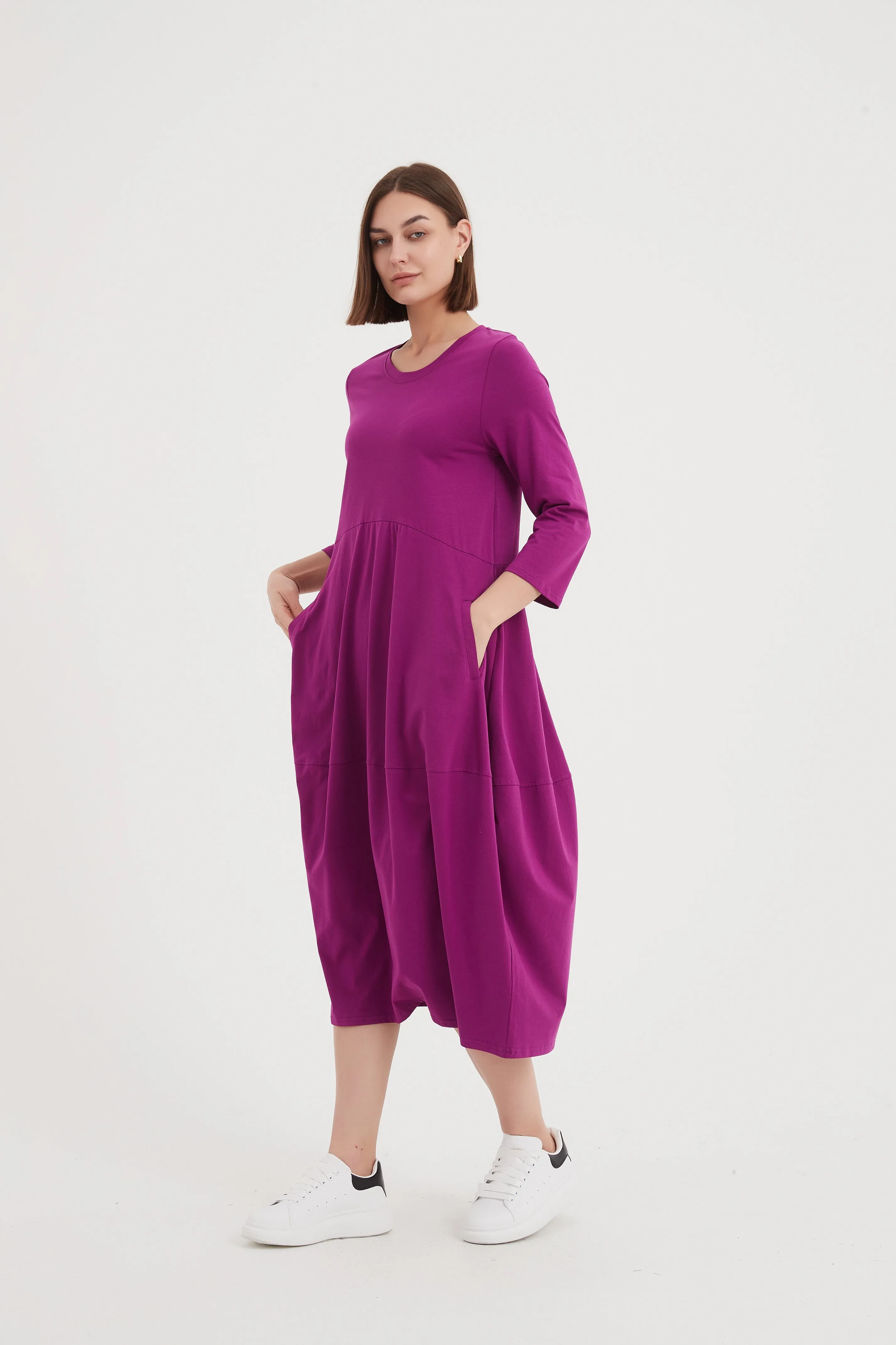 Ovoid Dress Fushia
