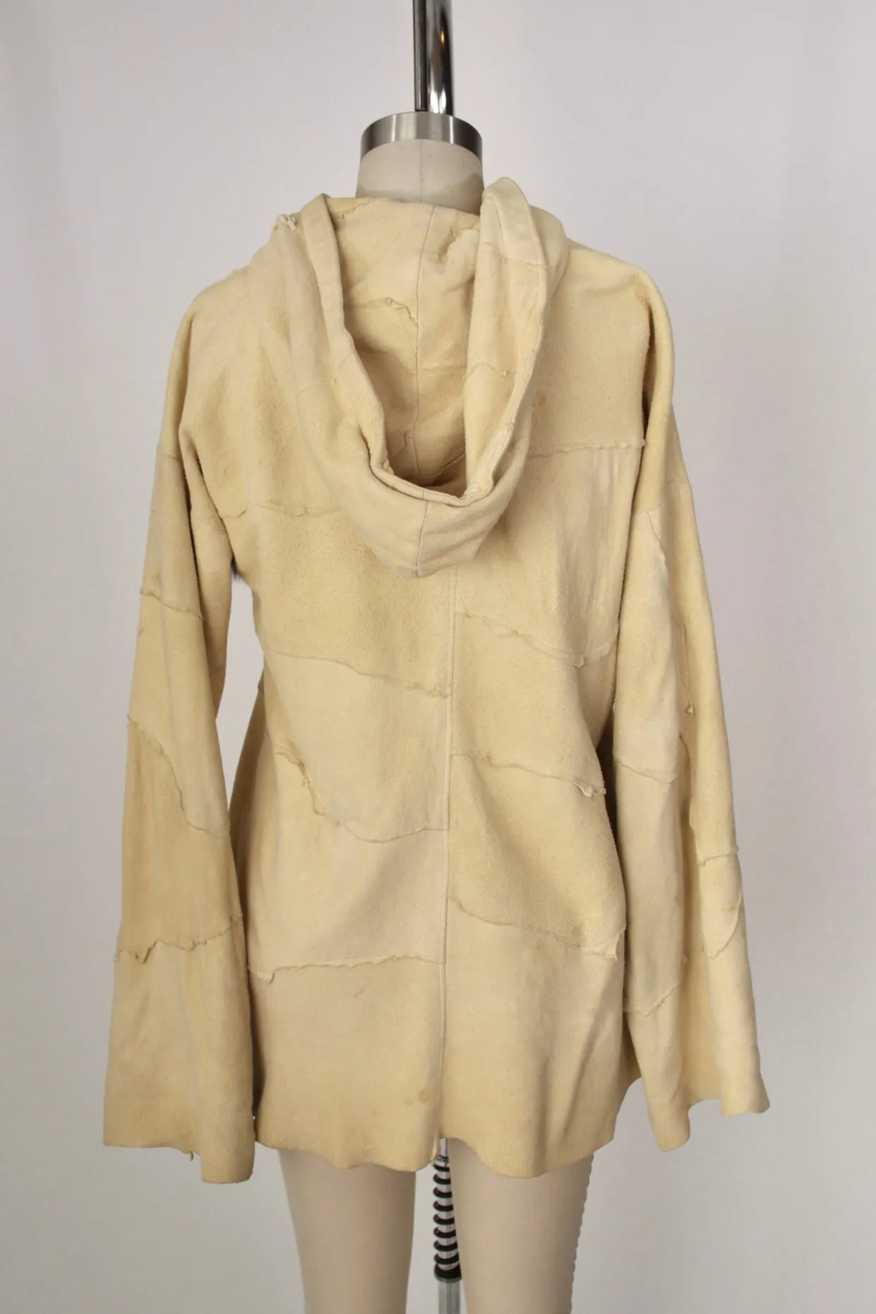 Patchwork Suede & Fur Hooded Jacket