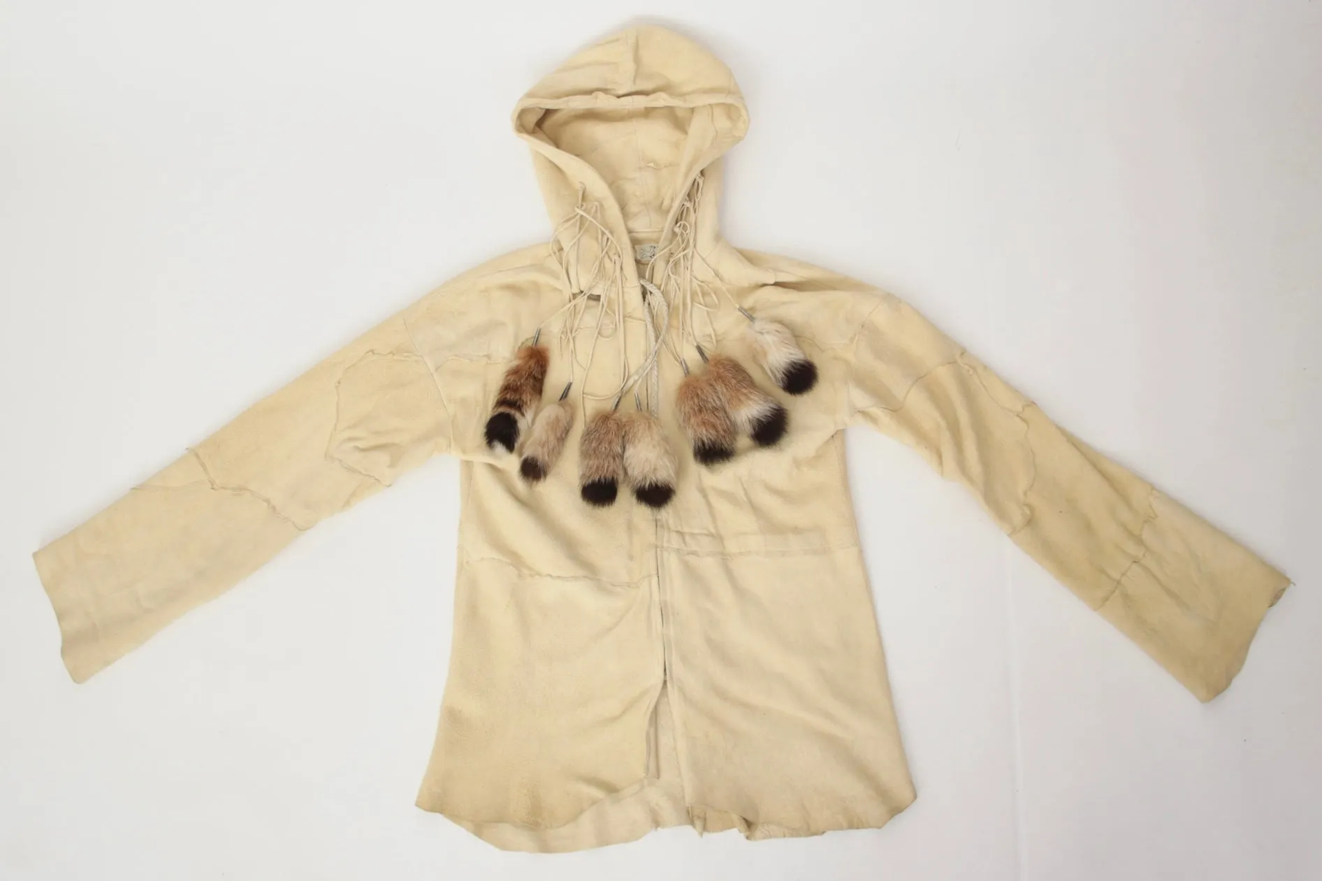 Patchwork Suede & Fur Hooded Jacket