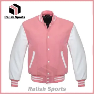 Pink Varsity Jacket Woman