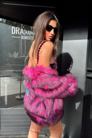 Planet Queen Faux Fur Jacket