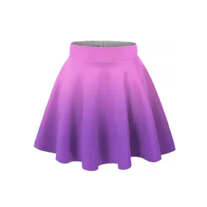 Plus Size Ombre Circle Skirt in Y2K Aesthetic Style