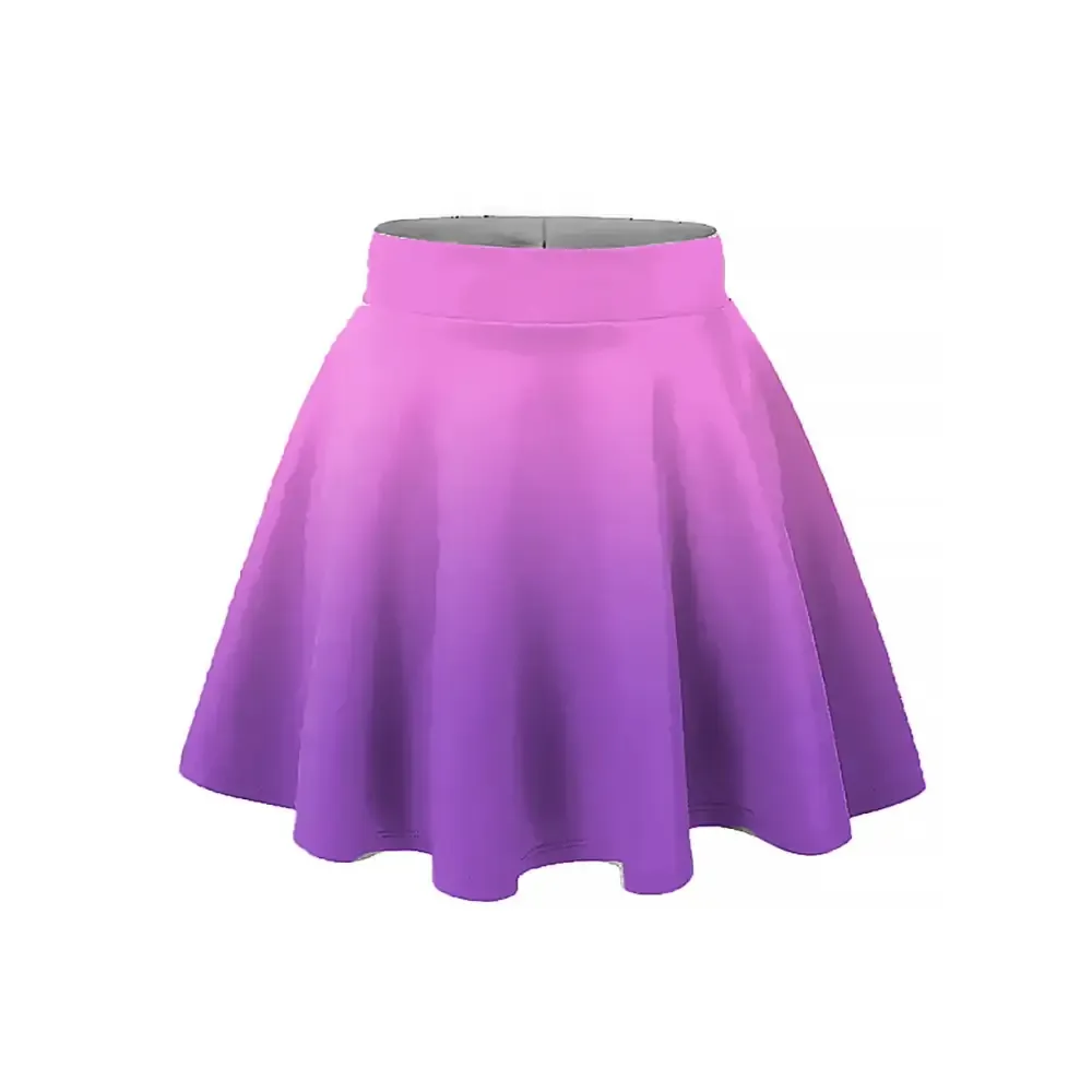 Plus Size Ombre Circle Skirt in Y2K Aesthetic Style