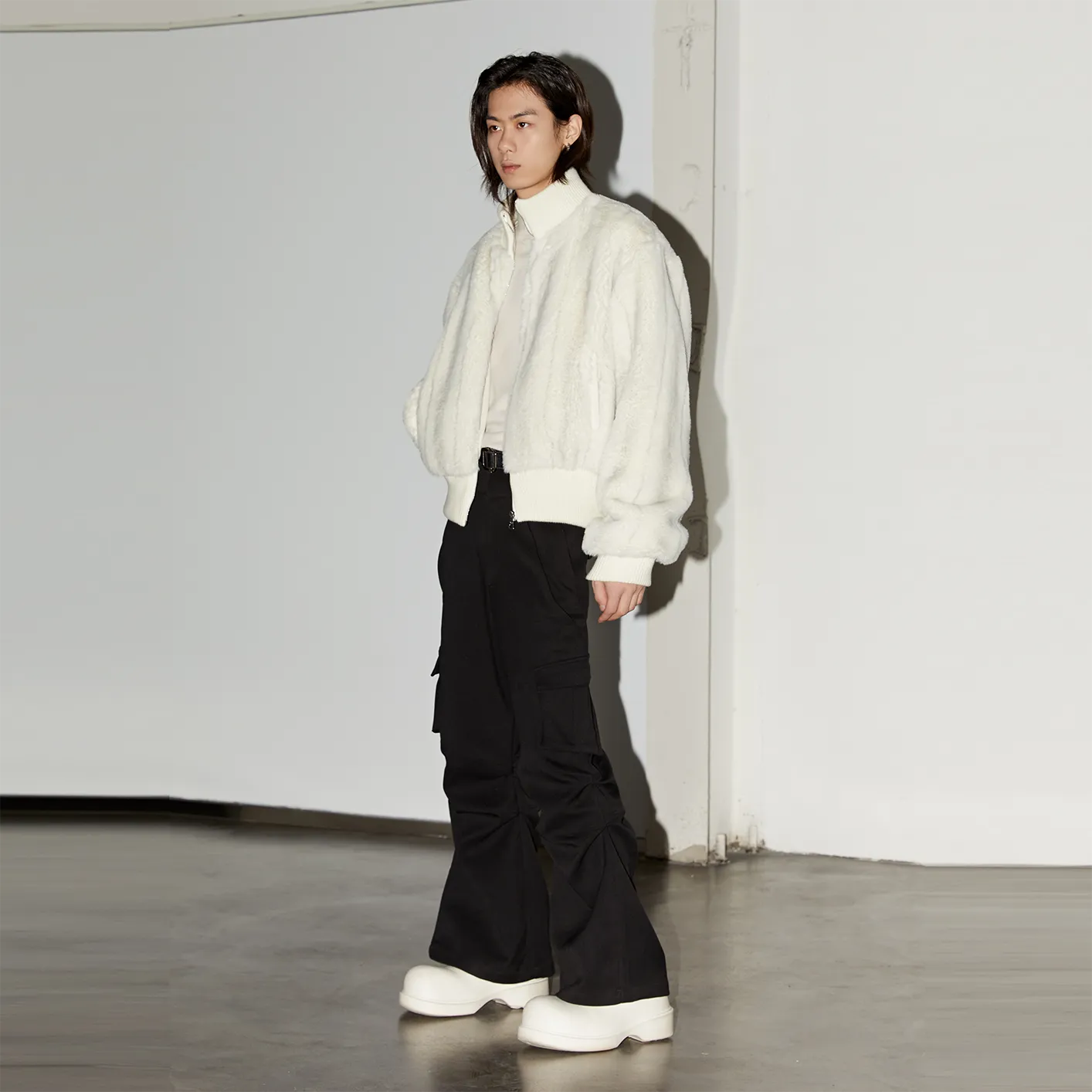 Plush Bomber Jacket