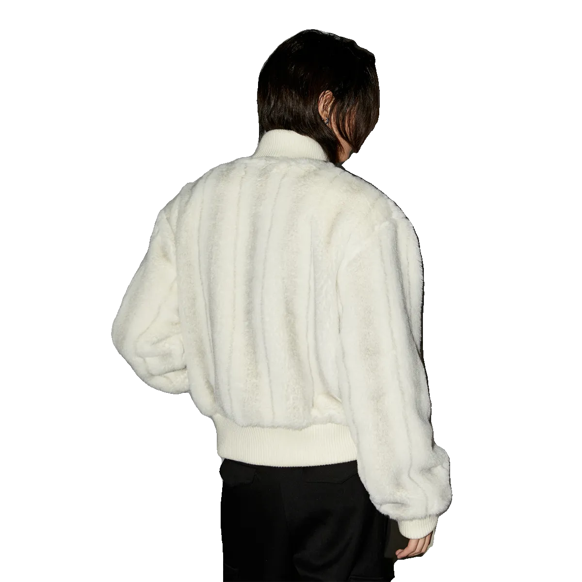 Plush Bomber Jacket