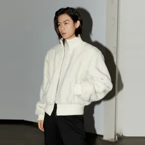 Plush Bomber Jacket