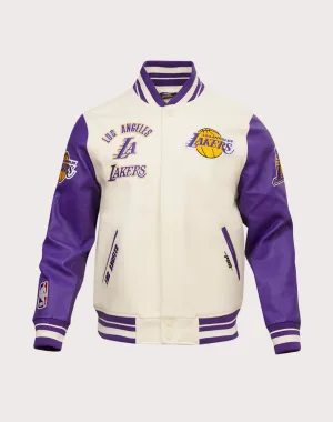 Pro Standard Los Angeles Lakers Retro Classic Rib Wool Varsity Jacket