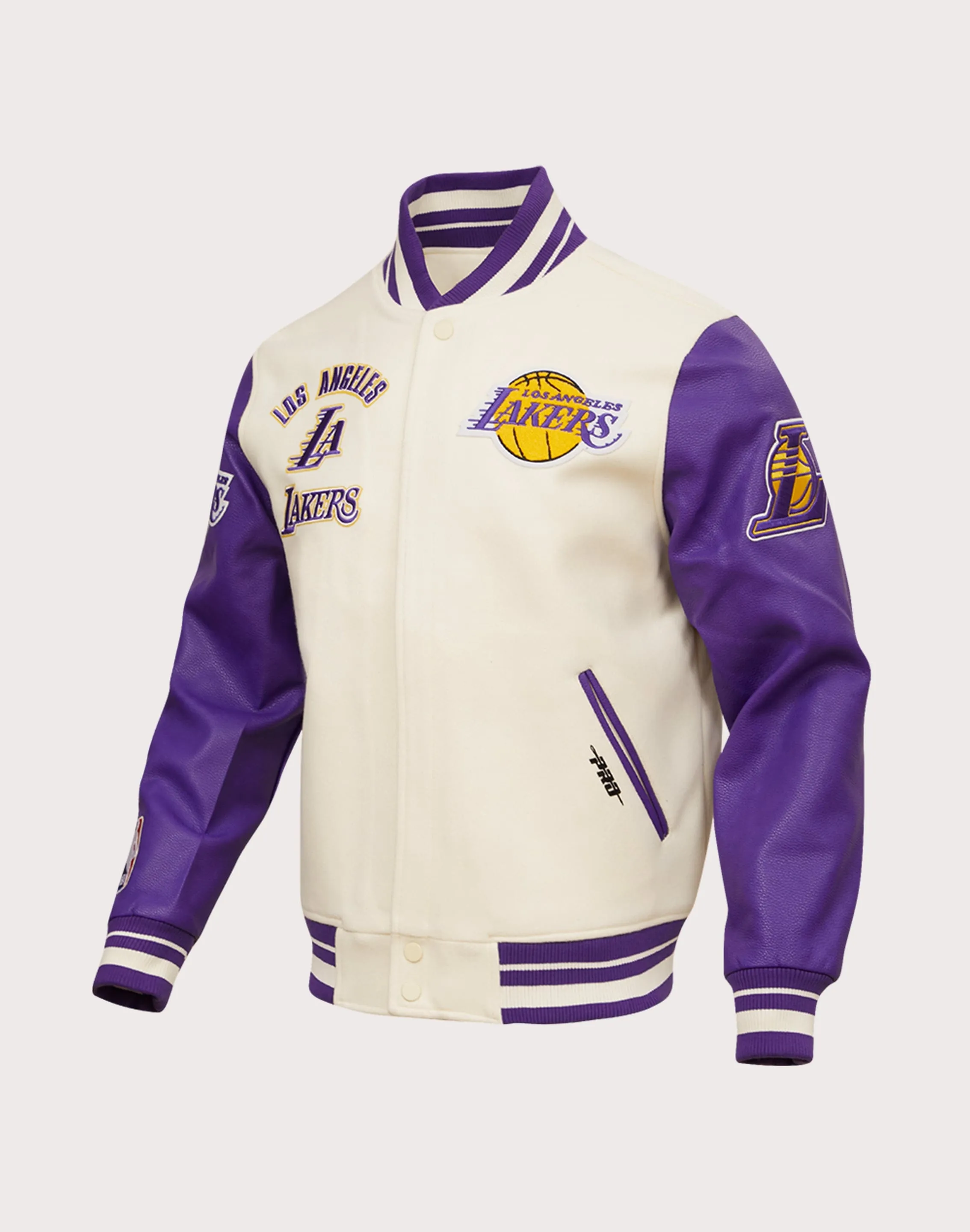 Pro Standard Los Angeles Lakers Retro Classic Rib Wool Varsity Jacket