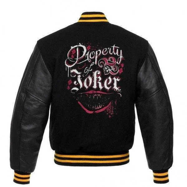 Property Of Joker Black Bomber Jacket