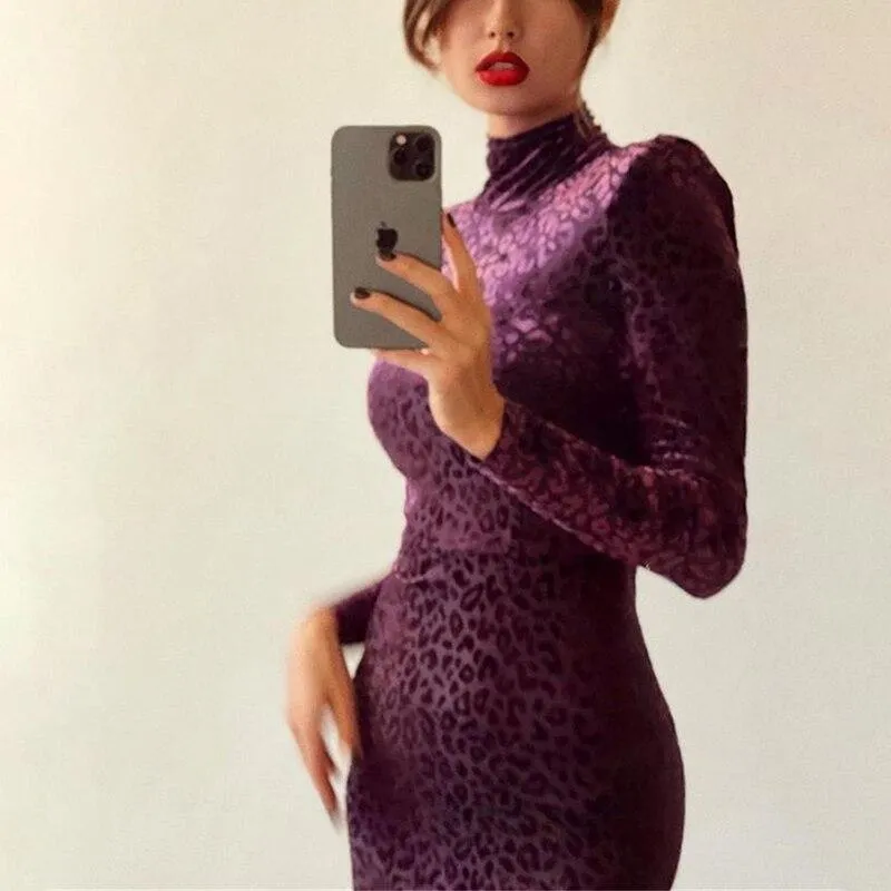 Purple Midi Dress
