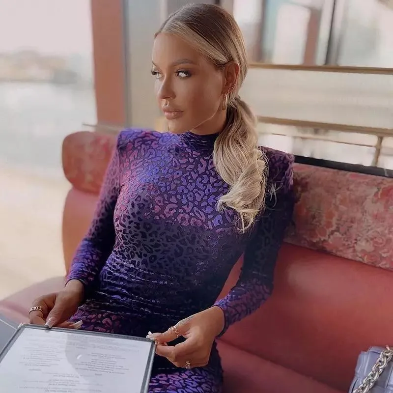Purple Midi Dress