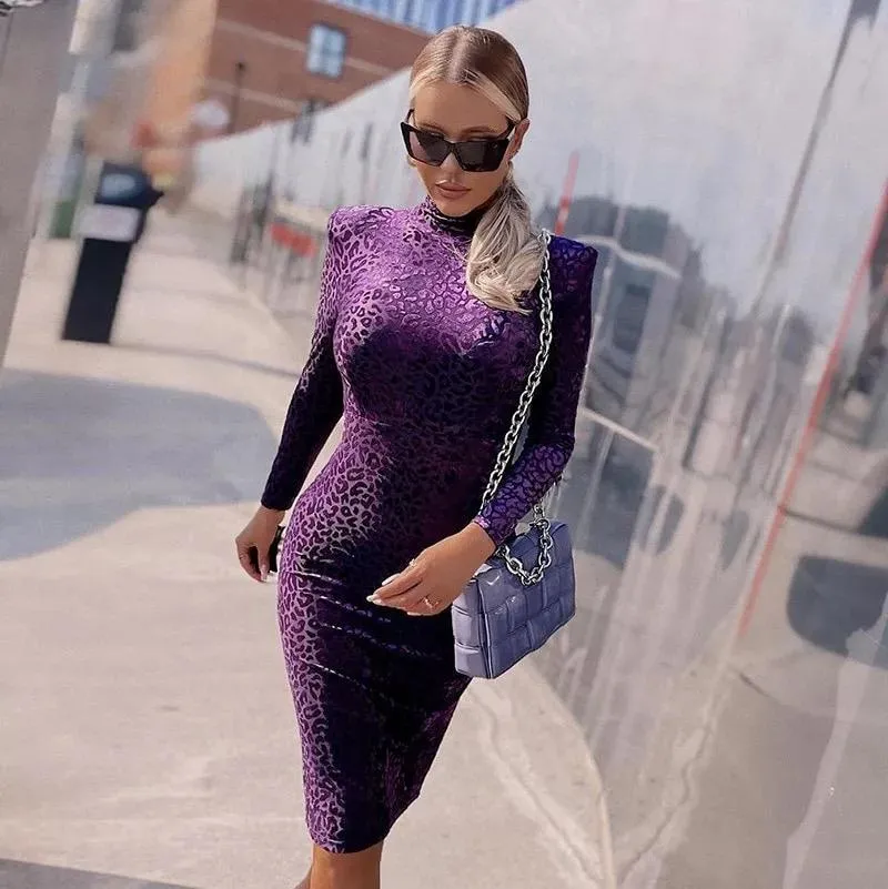 Purple Midi Dress