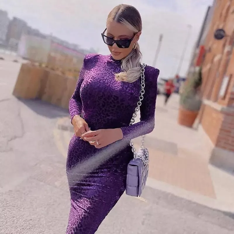 Purple Midi Dress